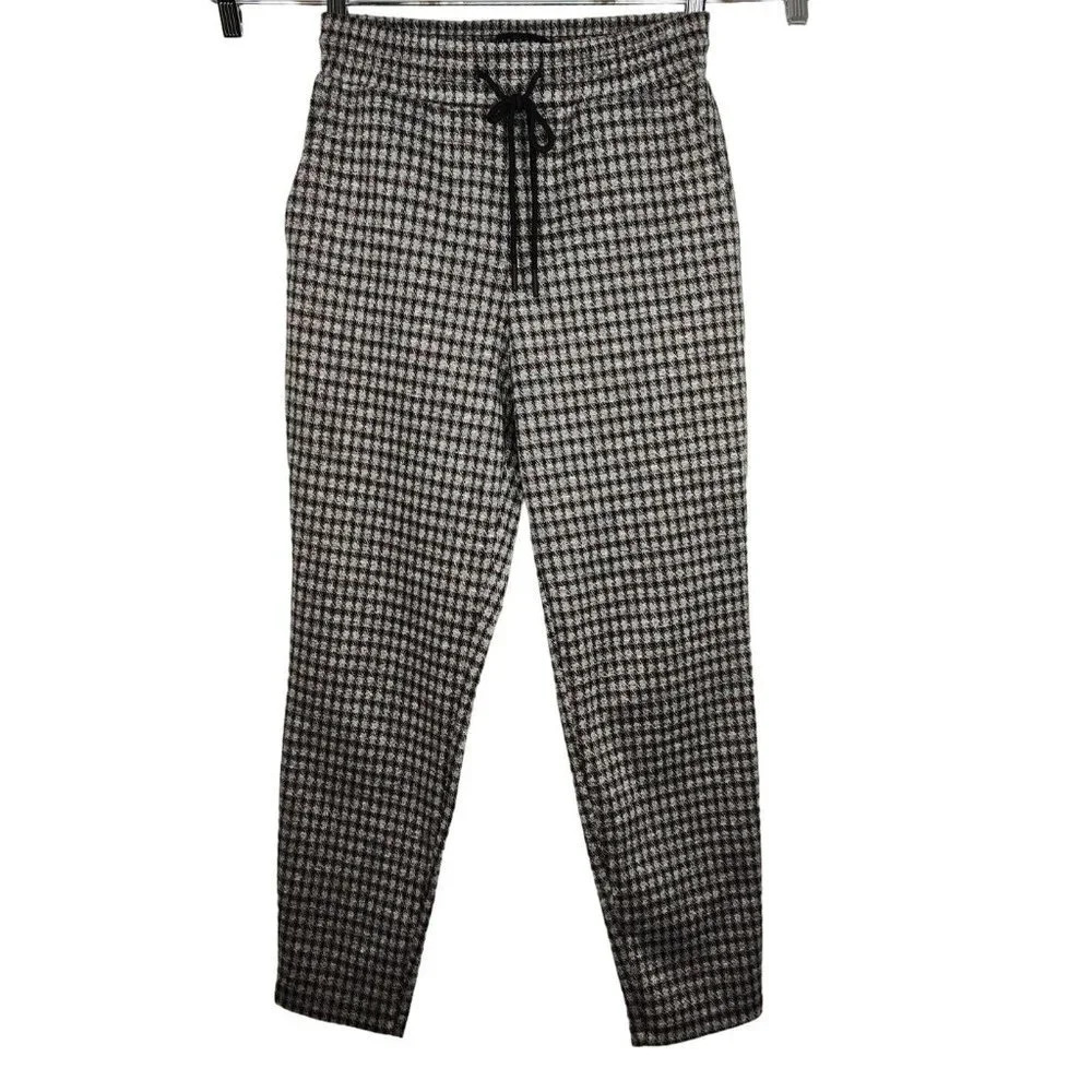 Sanctuary Pants Pull On Skinny Tapered Leg Women Size XS Black Brown Gray Plaid